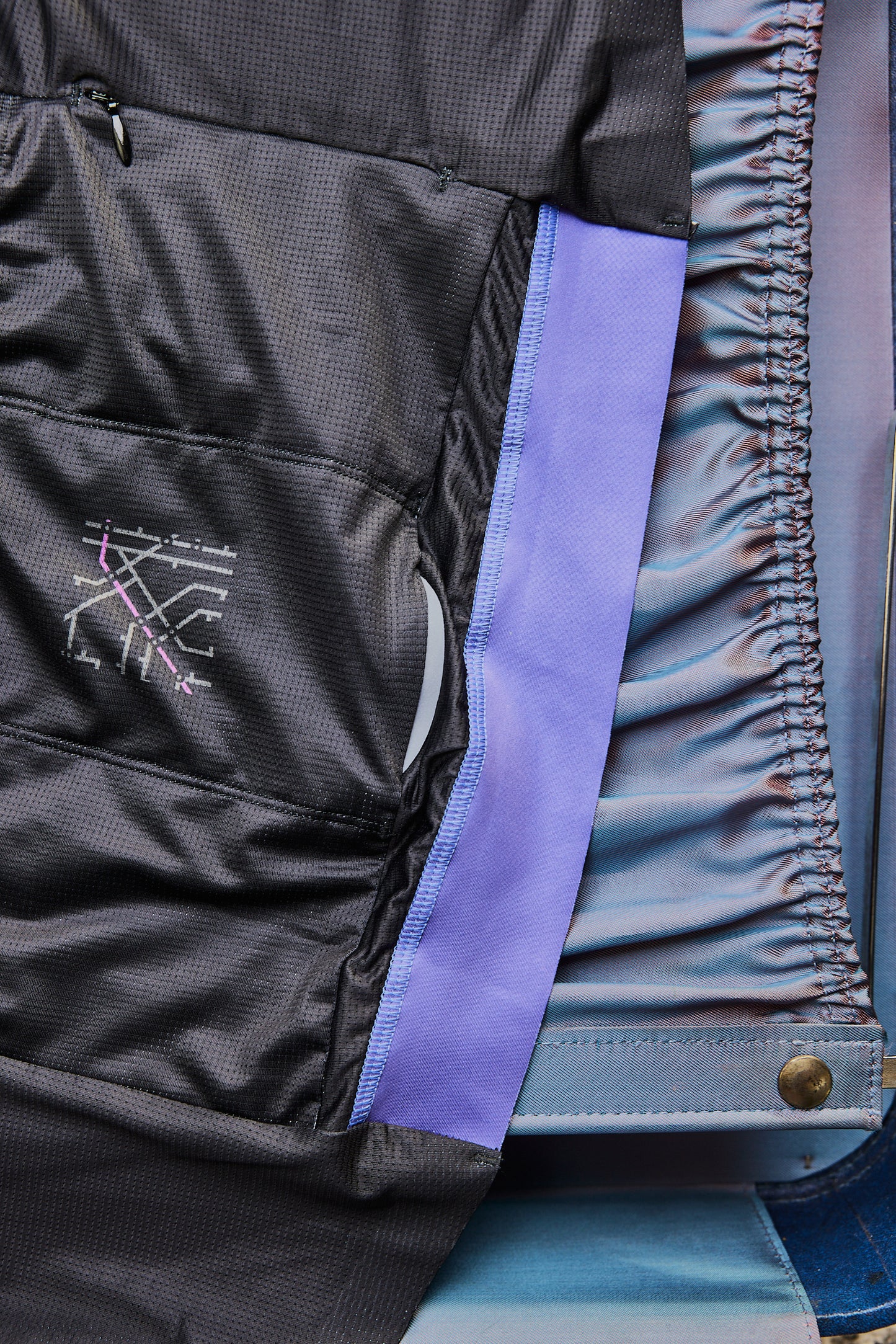 Purple Line Men's Black Jersey