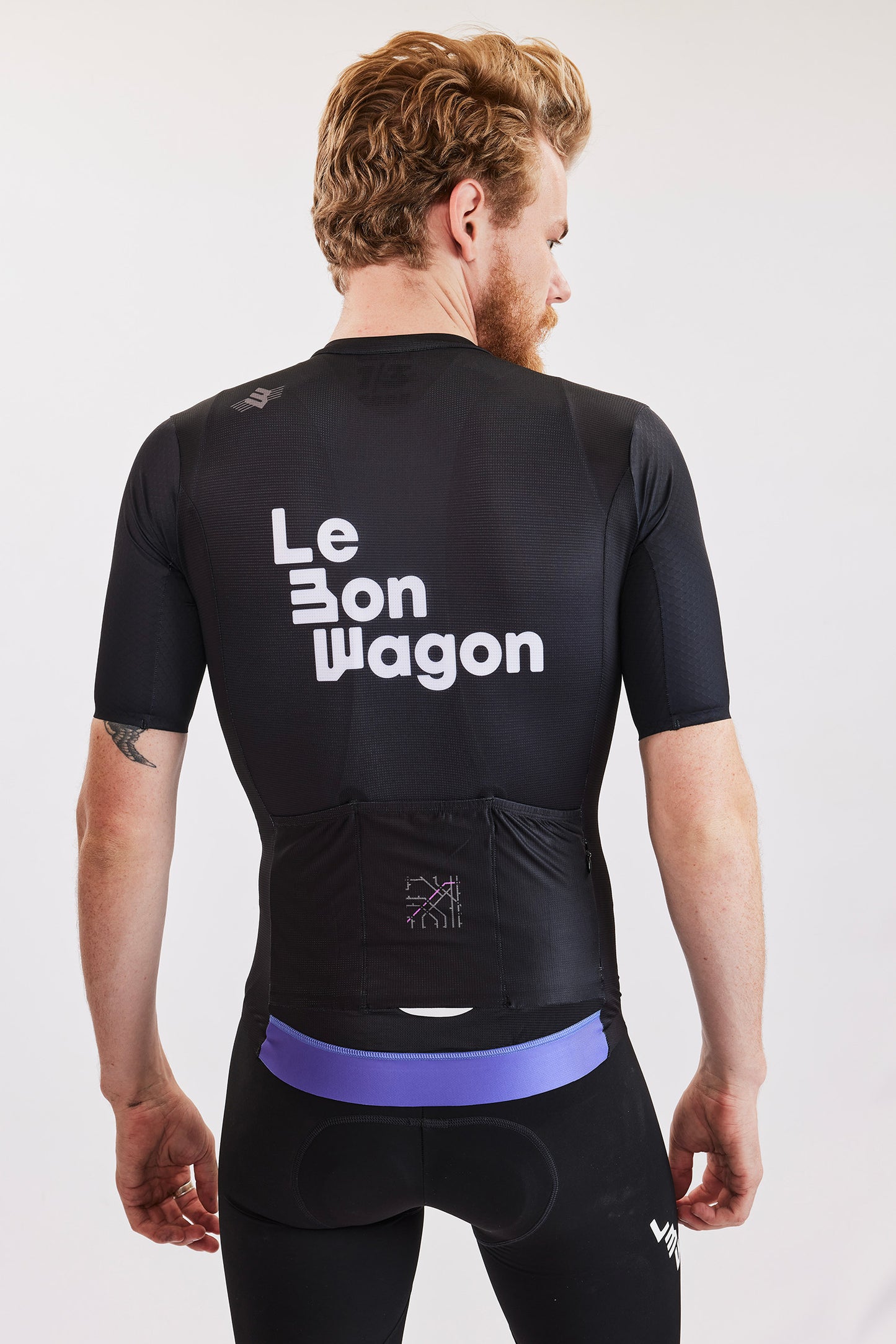 Purple Line Men's Black Jersey